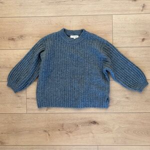 Grade and Gather Gray Ribbed Sweater